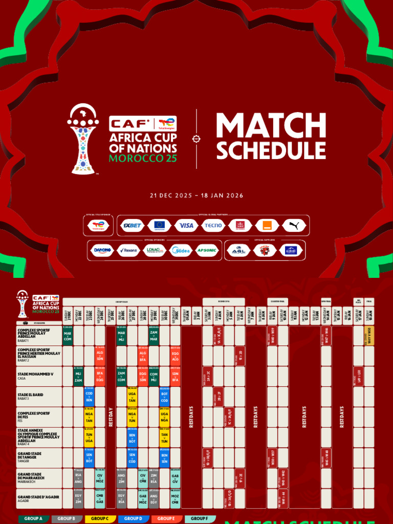 Official Global Partners and Match Schedule | PDF | Association ...