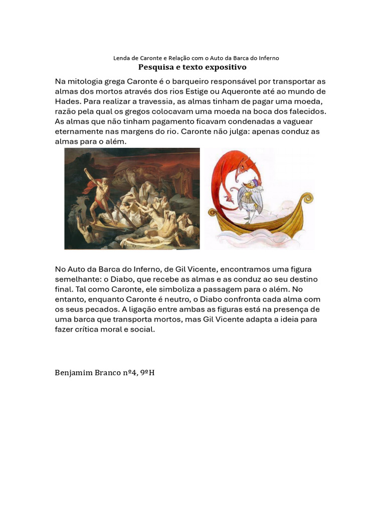 Caronte e o Diabo: Passagem das Almas | PDF