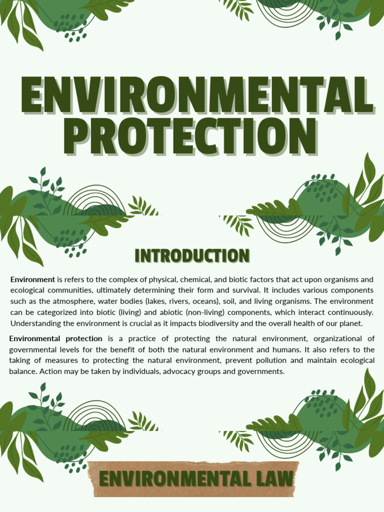 Understanding Environmental Protection | PDF | Pollution | Waste