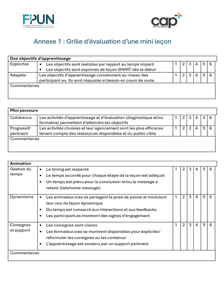 Évaluation d'une mini leçon efficace | PDF