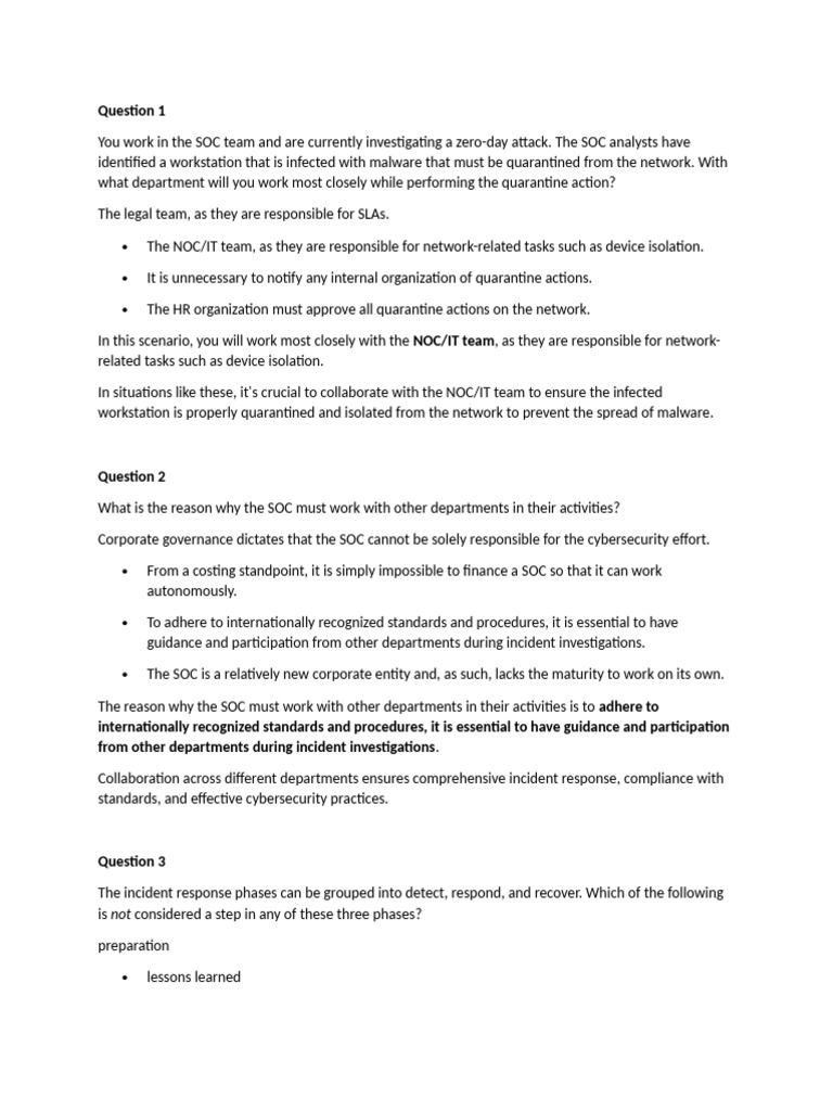 SOC Team Collaboration in Cybersecurity | PDF | Security | Computer ...