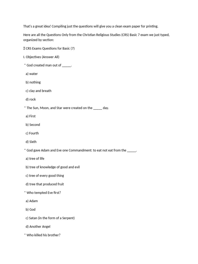 CRS Basic 7 Exam Questions Compilation | PDF | Chemical Substances ...