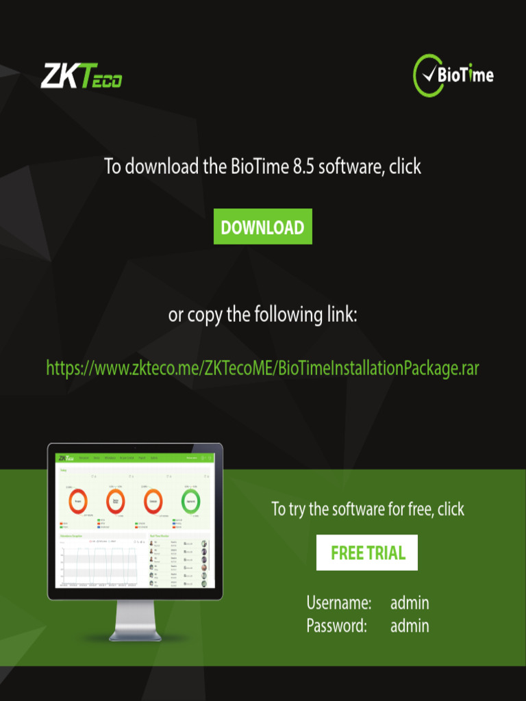 Download BioTime 8.5 Software Now | PDF