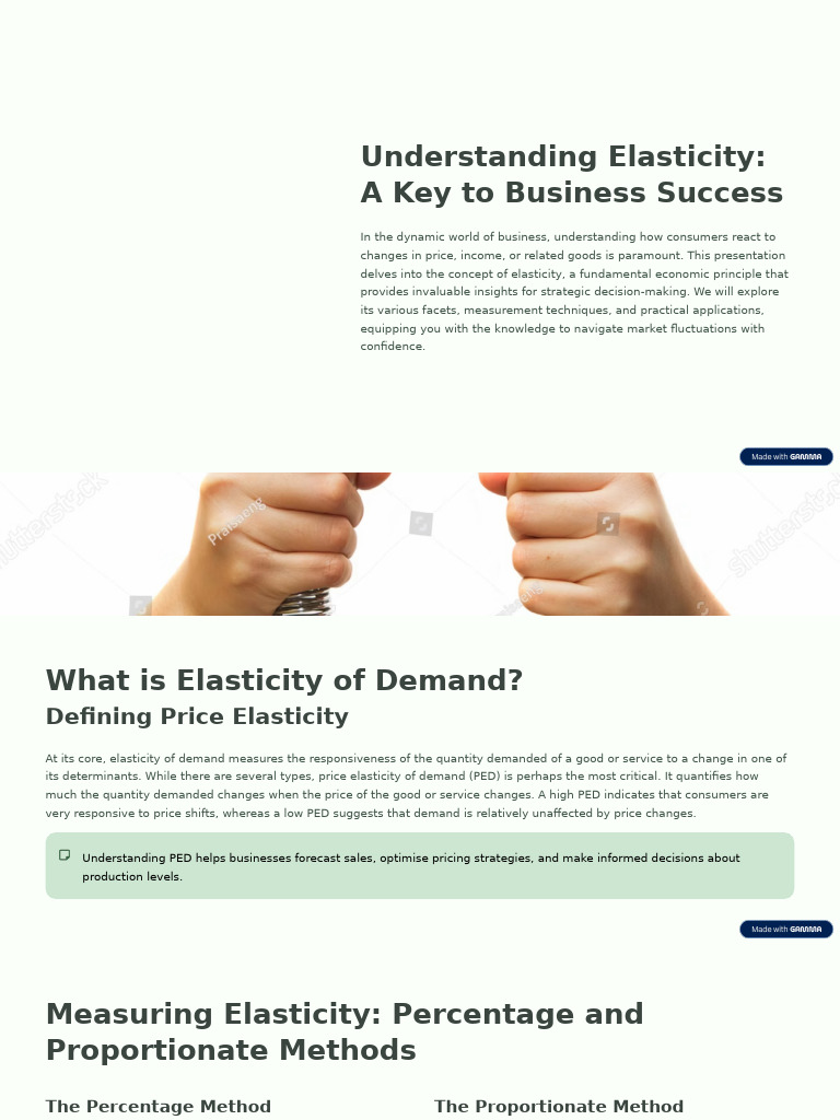 Understanding Price Elasticity in Business | PDF | Elasticity ...
