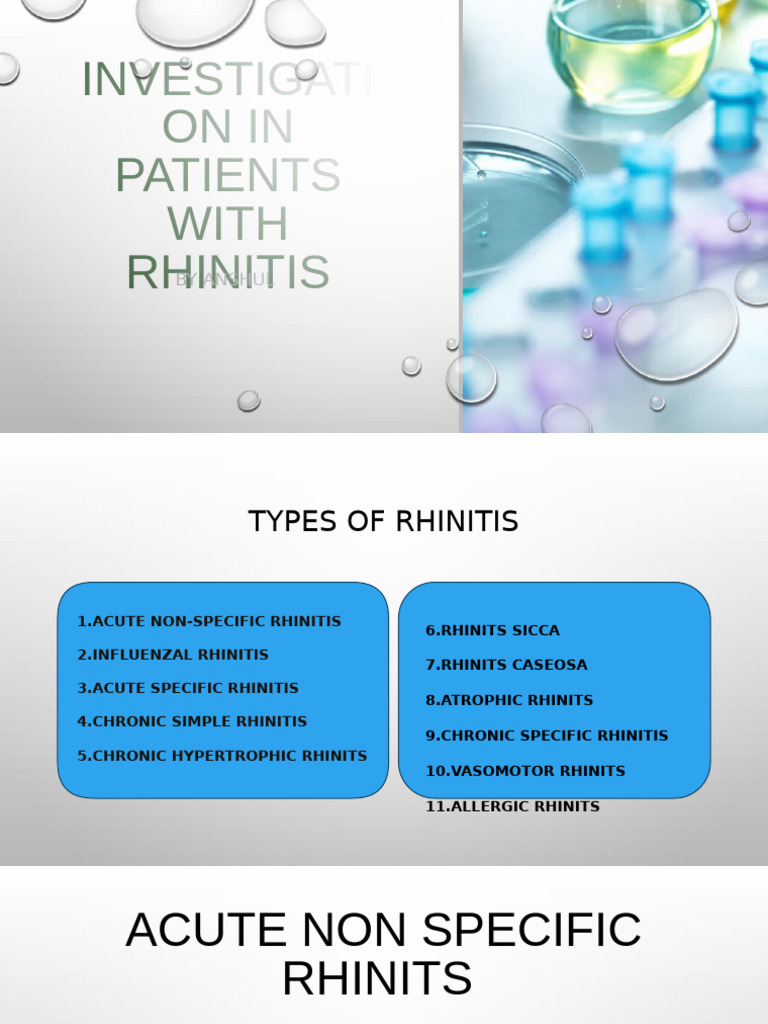 INVESTIGATION in Patients With Rhinitis | PDF | Allergy | Allergen