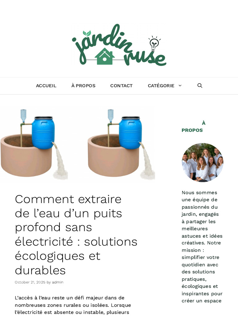 Extraire l'eau d'un puits sans électricité | PDF | Pompe | Eau