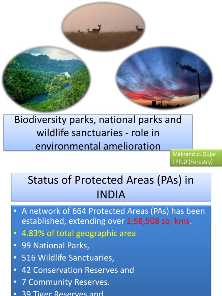 Biodiversity Parks, National Parks and Wildlife Sanctuaries - Role in ...