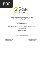A4 Project File Template for Students | PDF