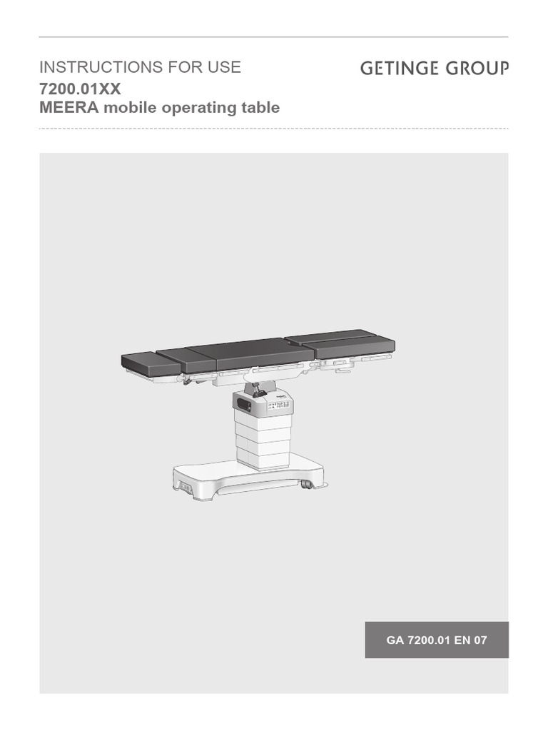 MEERA Mobile Operating Table Guide | PDF | International ...