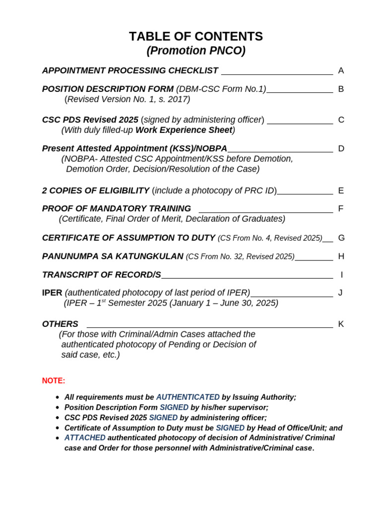 1.2. Table of Content (Pnco) | PDF