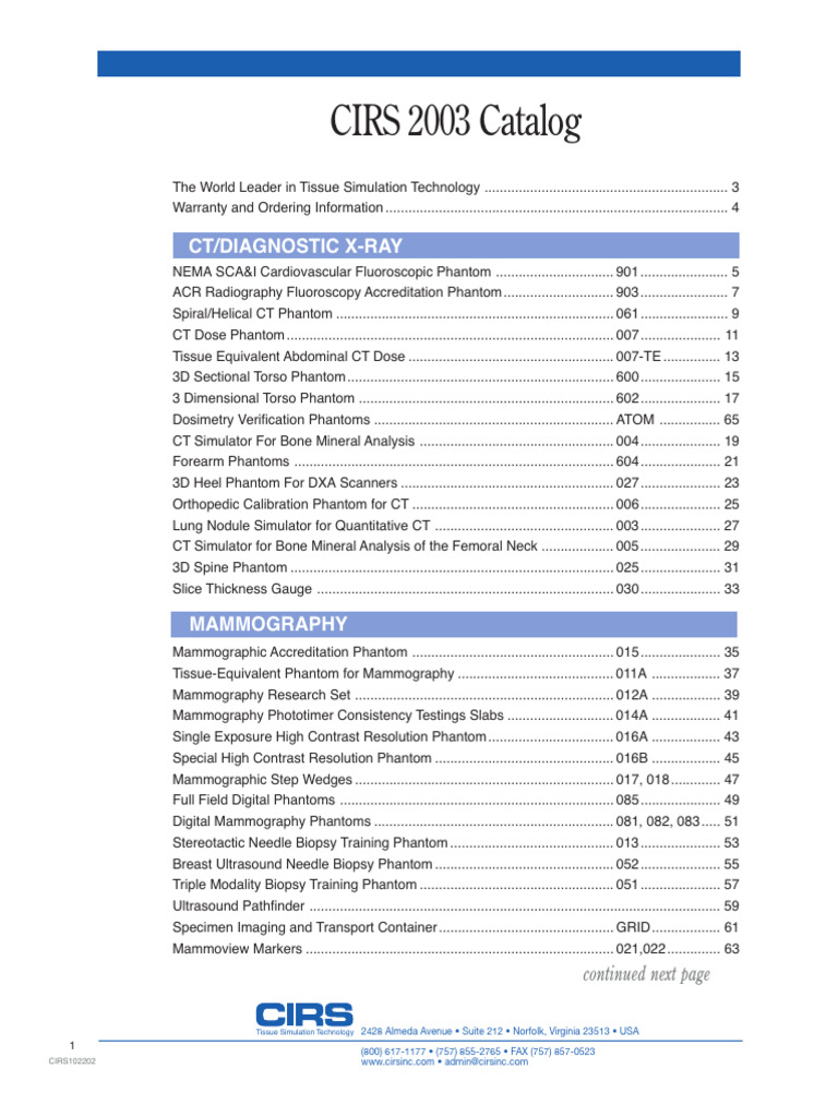 Cirs Cat 03 | PDF | Ct Scan | Radiography