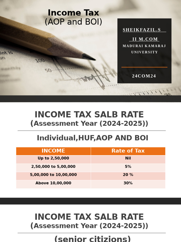 (AOP and BOI) : Income Tax | PDF | Capital Gains Tax | Corporations