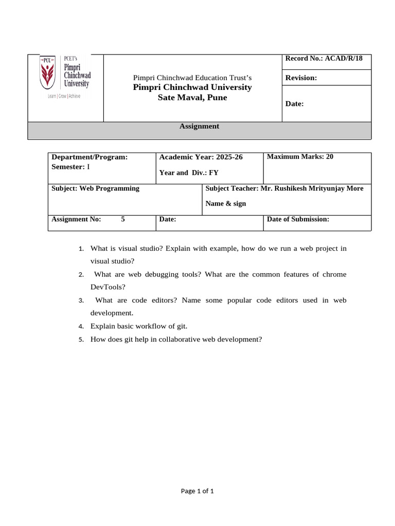 Theory Assignment 5 | PDF