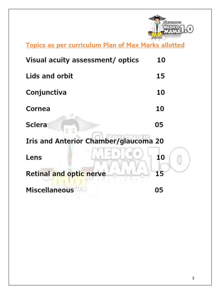 OPTH | PDF | Glaucoma | Cataract
