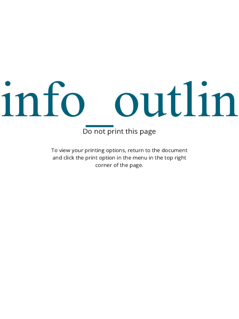 Info - Outlin: Do Not Print This Page | PDF