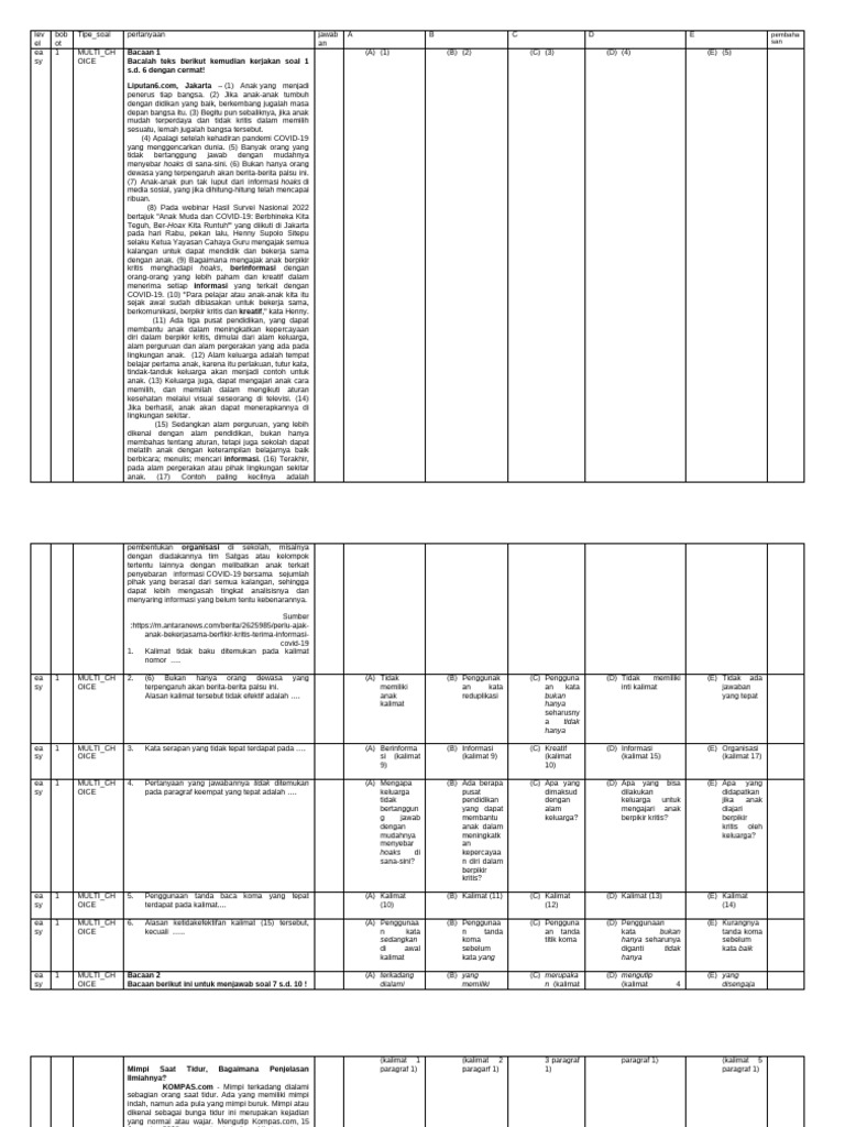 To 9 Utbk - Tps (KMBM) (Format Terbaru) | PDF