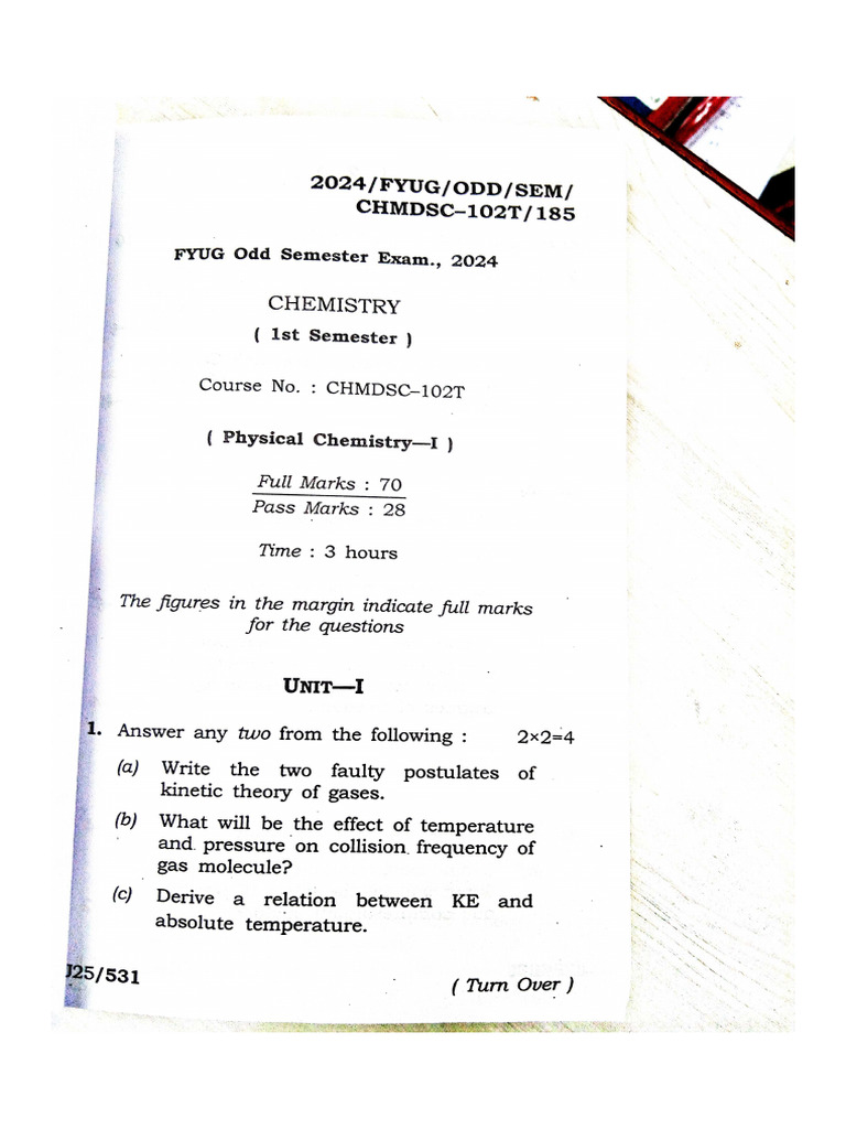 Chemistry Physical PYQ | PDF