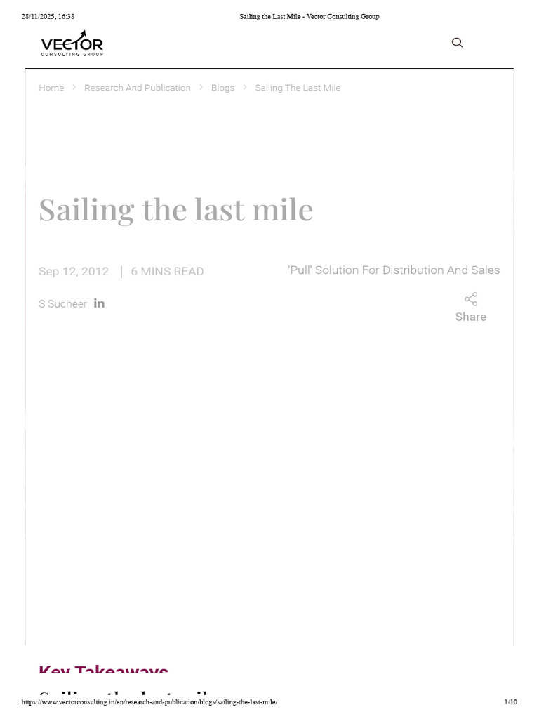 Optimizing Last Mile Distribution Strategies | PDF | Retail | Inventory