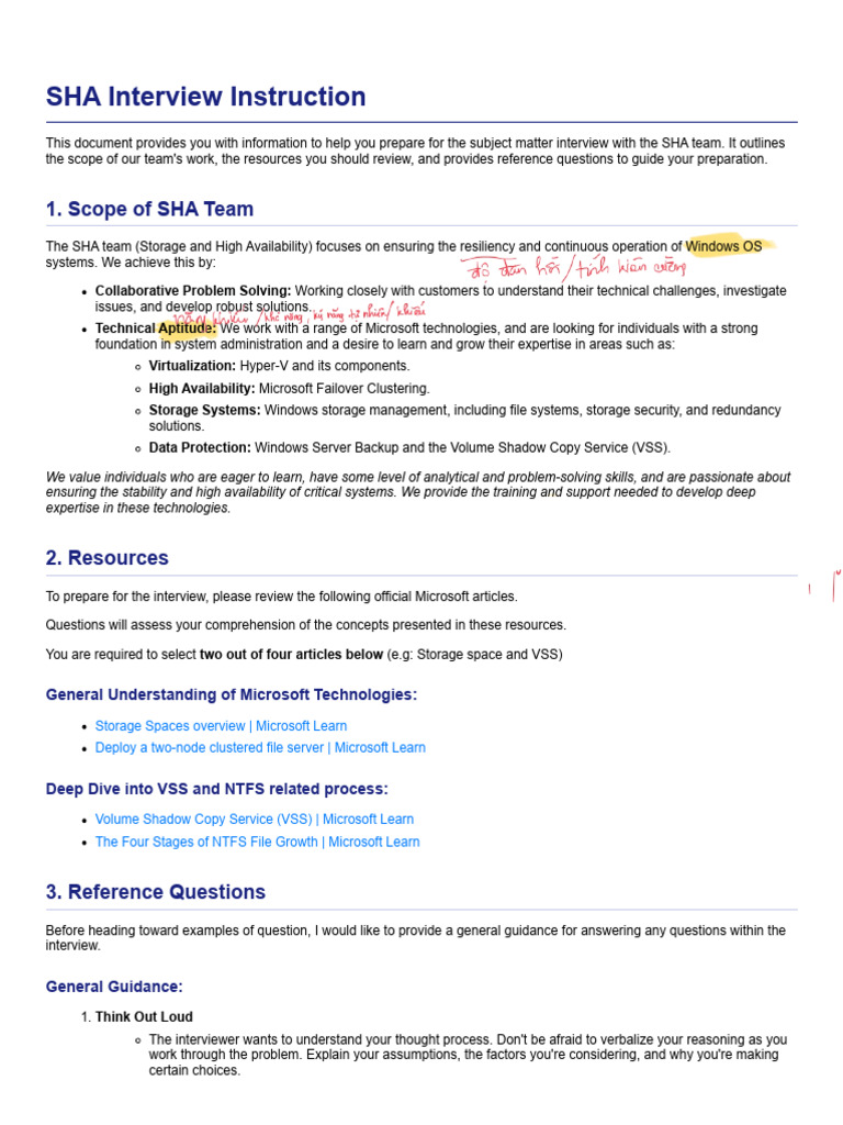 SHA Interview Instruction 2 | PDF | Thought | Cognitive Science