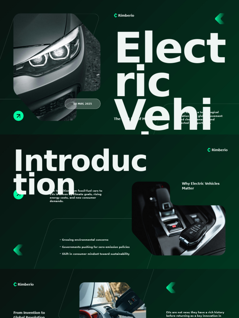Green Modern Electric Vehicles Presentation | PDF | Electric Vehicle ...