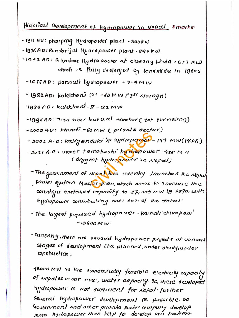Hydropwer Note | PDF