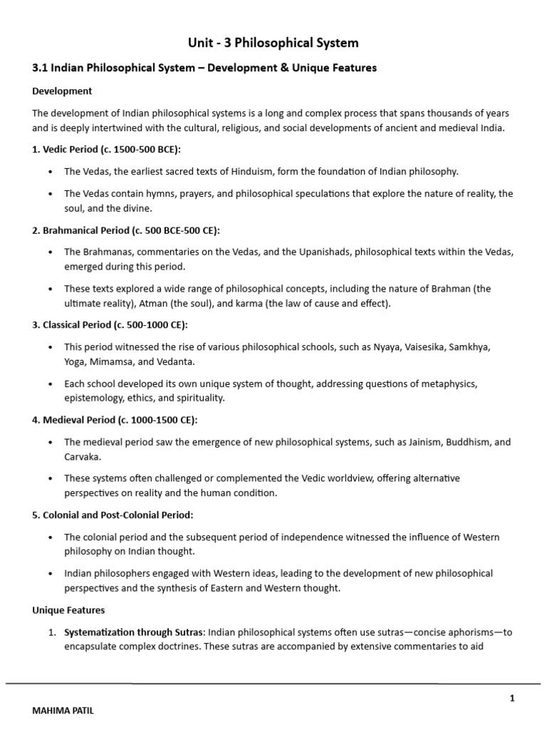Indian Philosophical Systems Overview | PDF | Indian Philosophy | Brahman