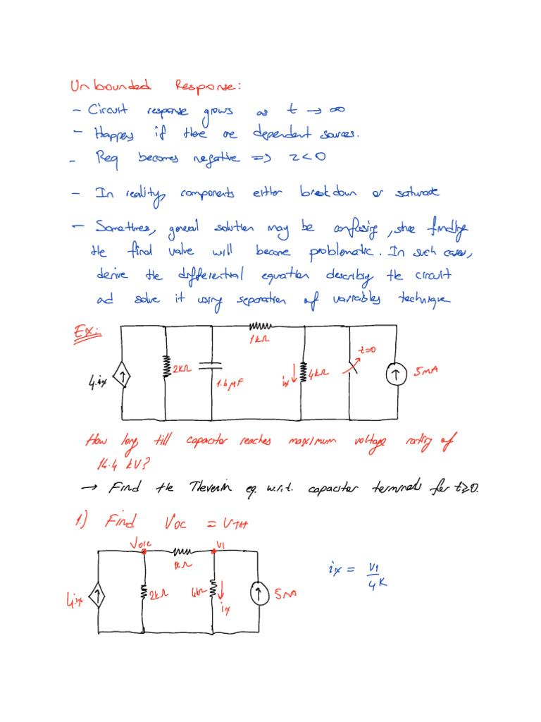 Circuit Analysis and Capacitor Behavior | PDF | Electronic Circuits ...