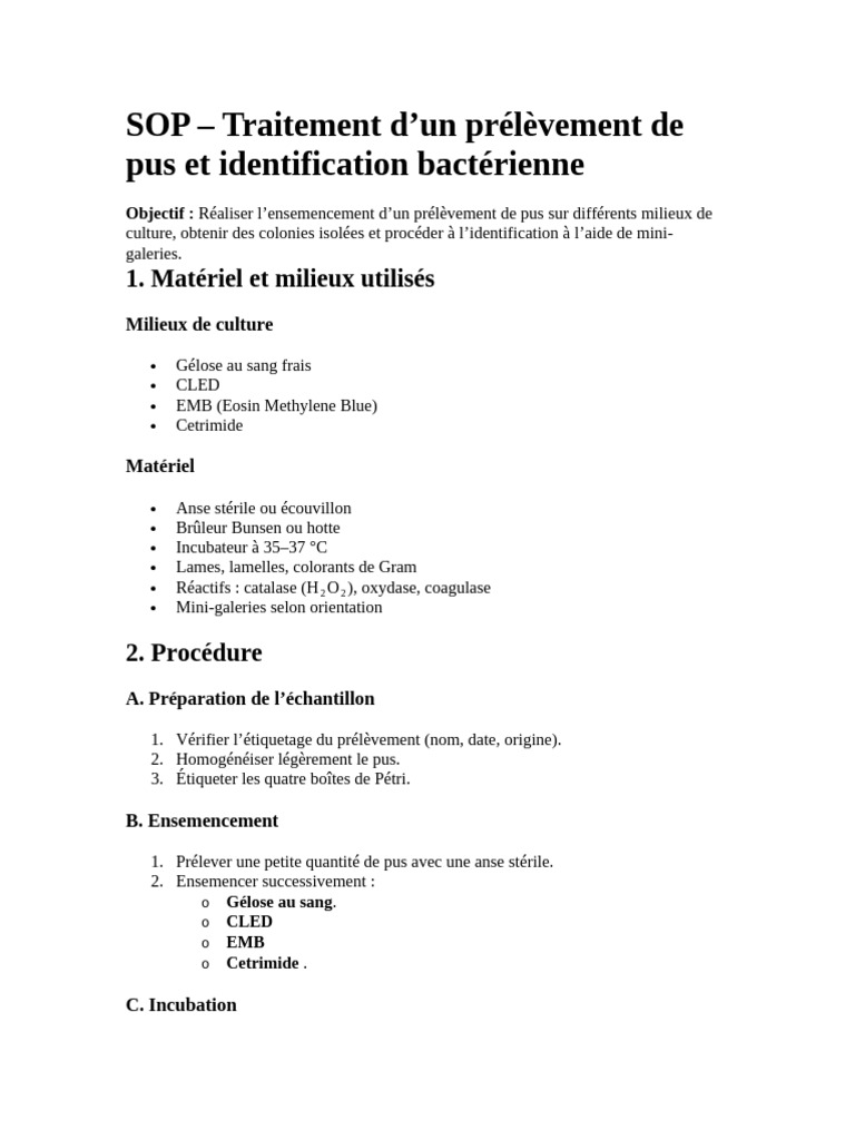 Identification bactérienne du pus PDF Prokaryota — free download