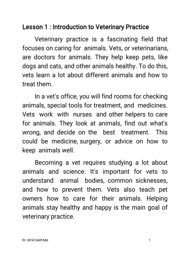 Introduction to Veterinary Practice Basics | PDF | Anatomy | Pet