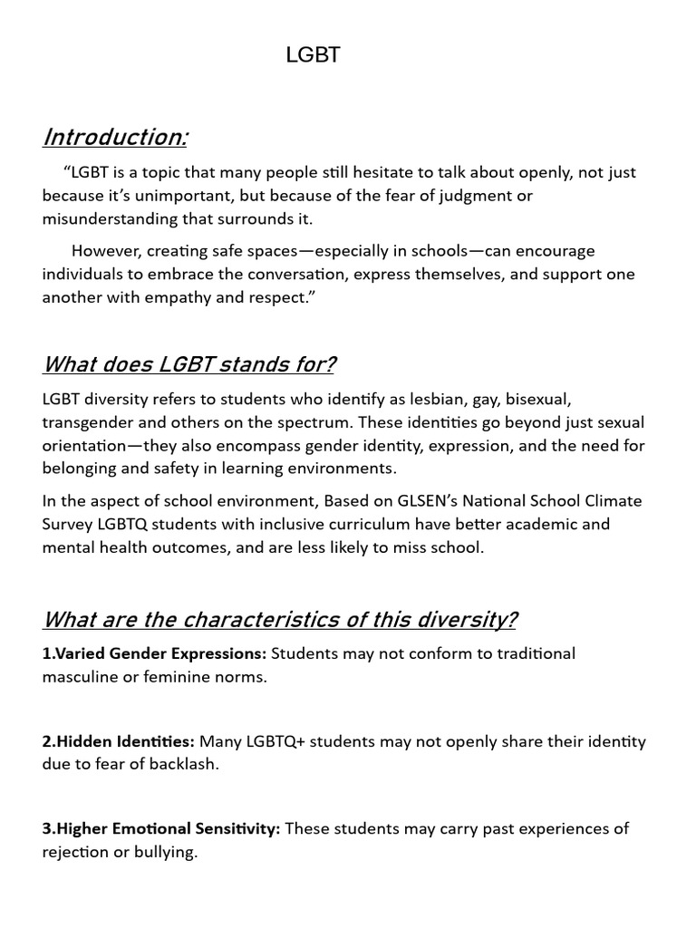 LGBT | PDF | Educational Technology | Transgender