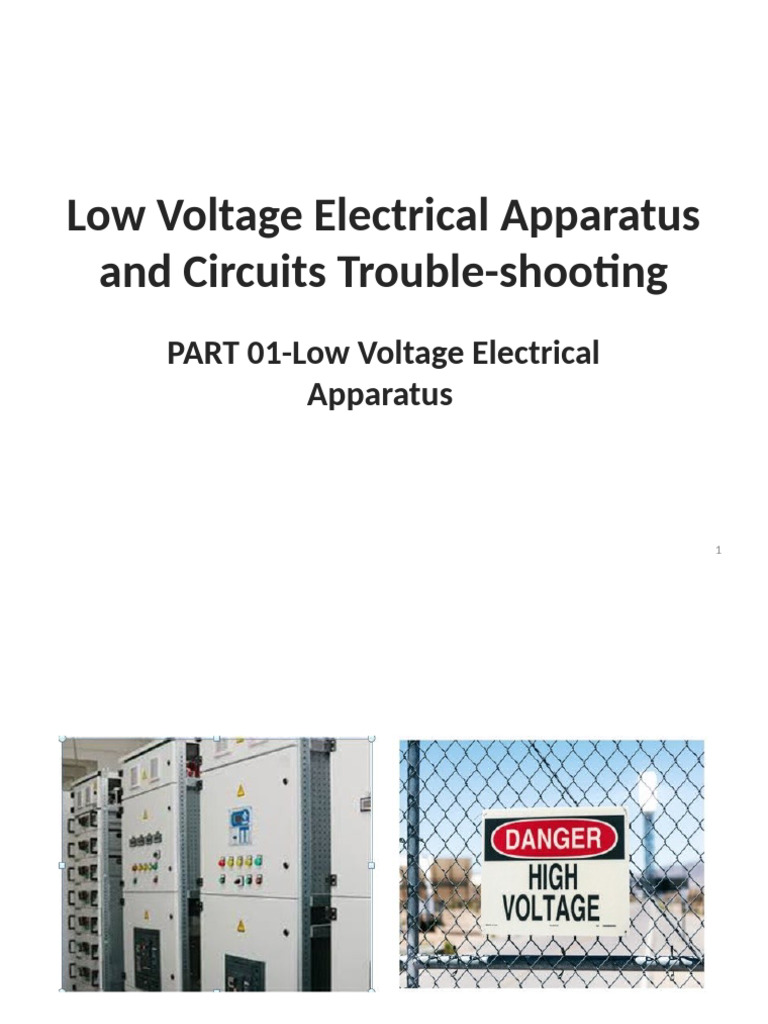 Low Voltage Electrical Equipment Guide | PDF | Voltage | Electrical ...