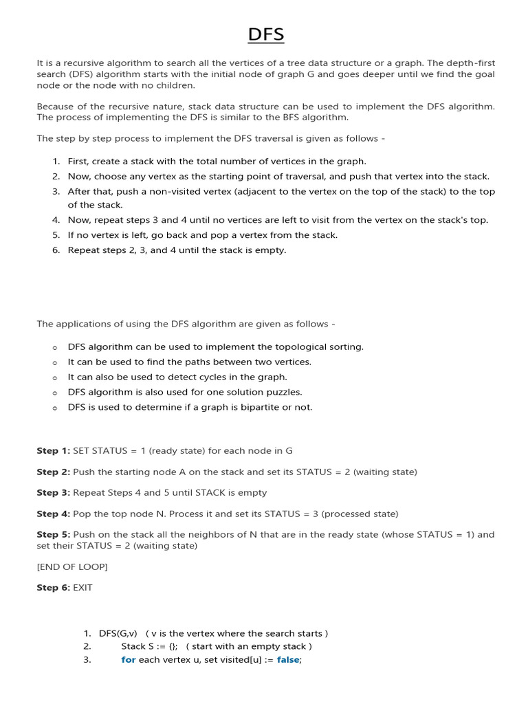 M4 DFS | PDF | Computational Problems | Applied Mathematics