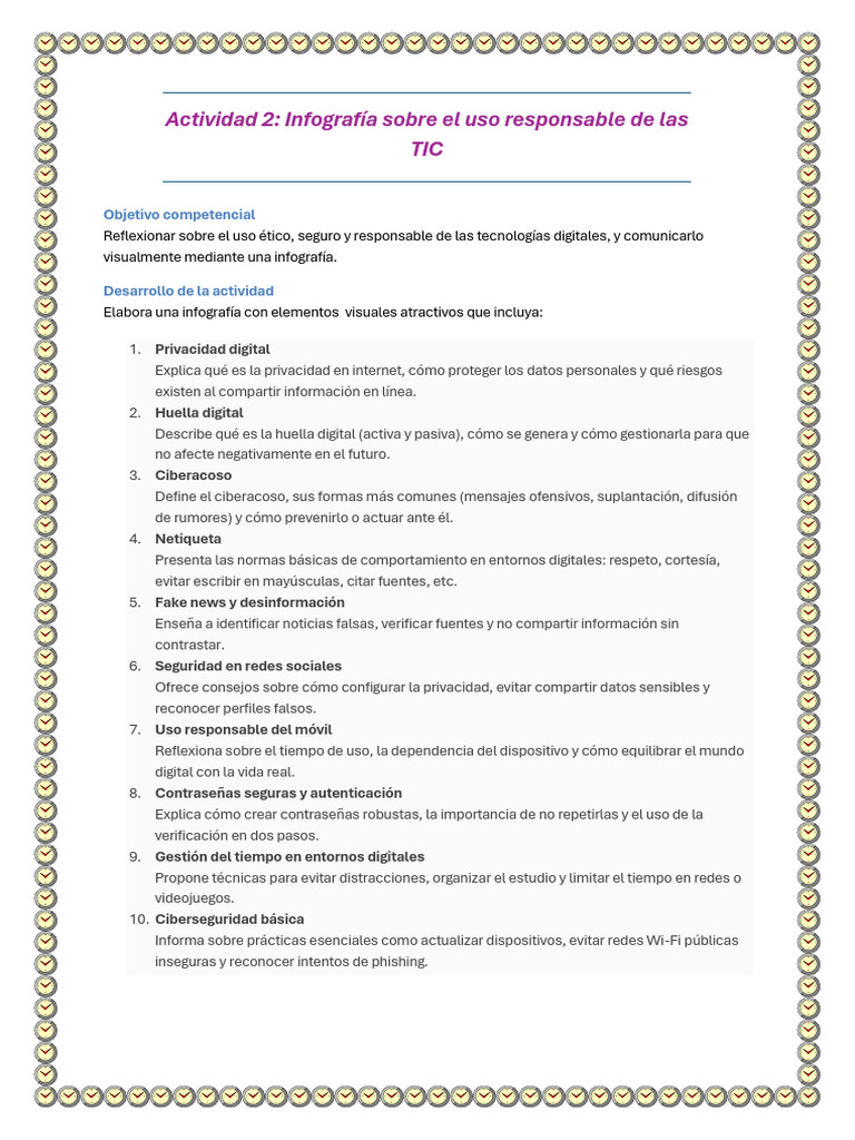Infografía sobre Uso Responsable de TIC | PDF | Infografia | Acoso ...