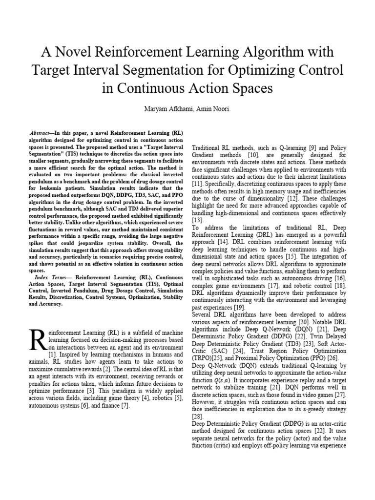 A Novel Reinforcement Learning Algorithm With Target Interval ...