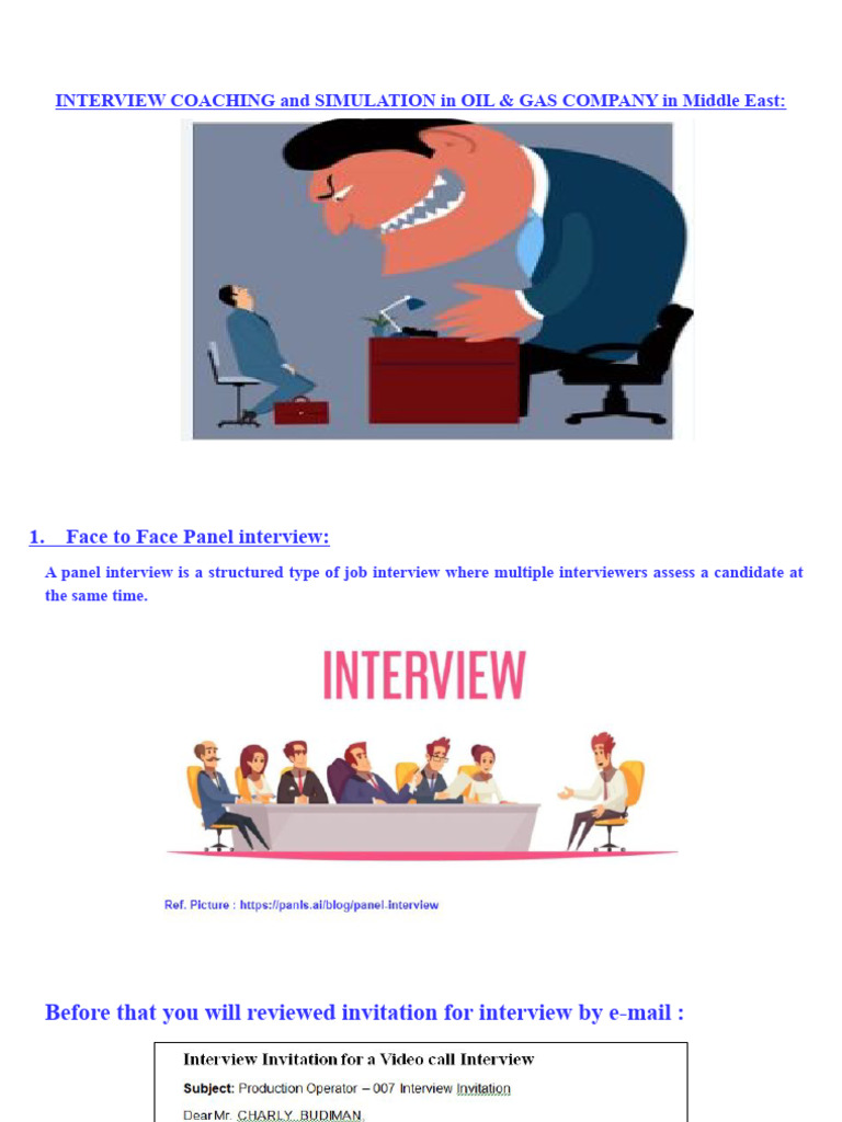 Interview Coaching and Simulation in Oil & Gas Company in Middle East | PDF