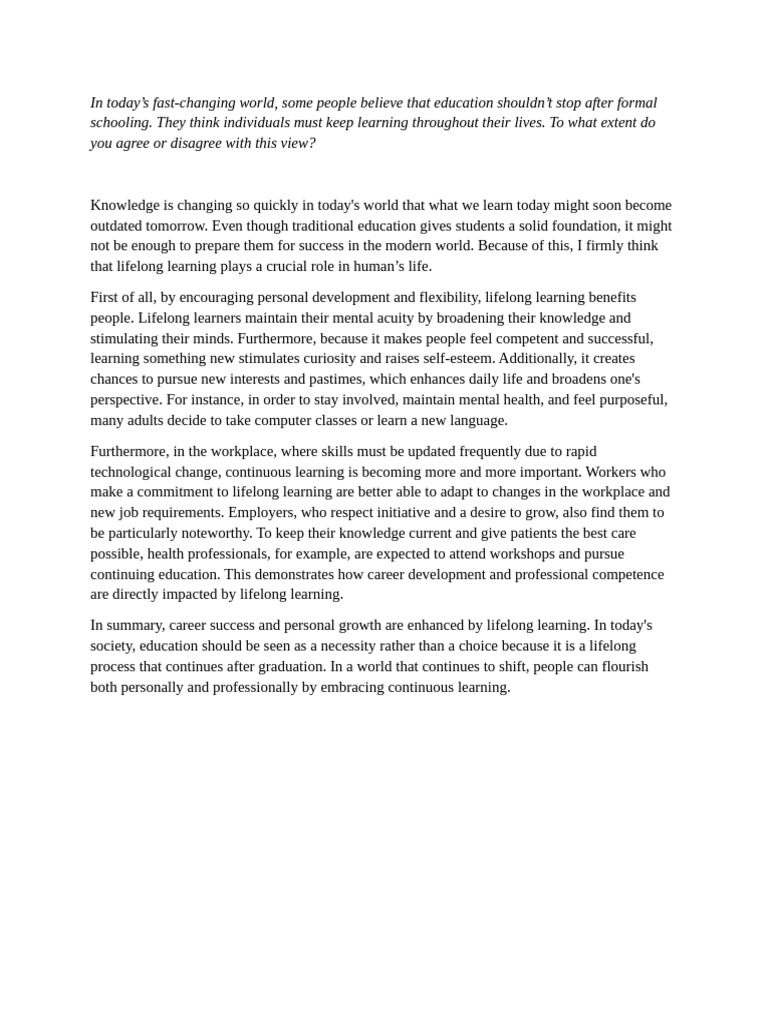 Draft 1 - Lifelong Learning | PDF