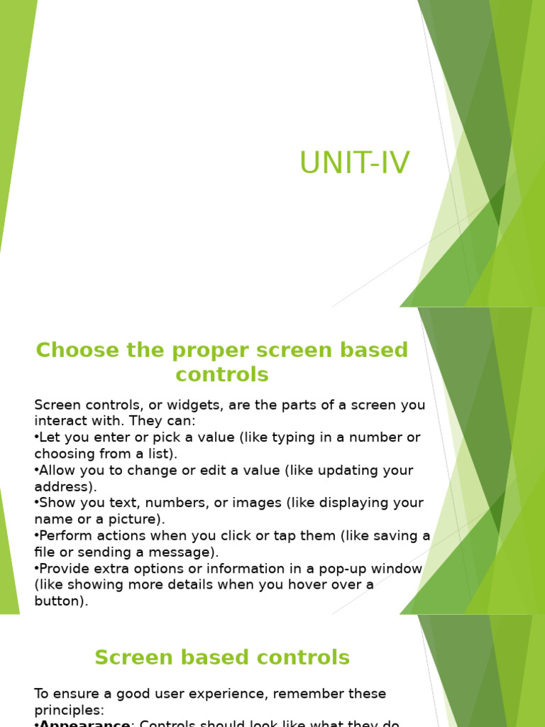 Essential Guide to Screen Controls | PDF | Color | Icon (Computing)