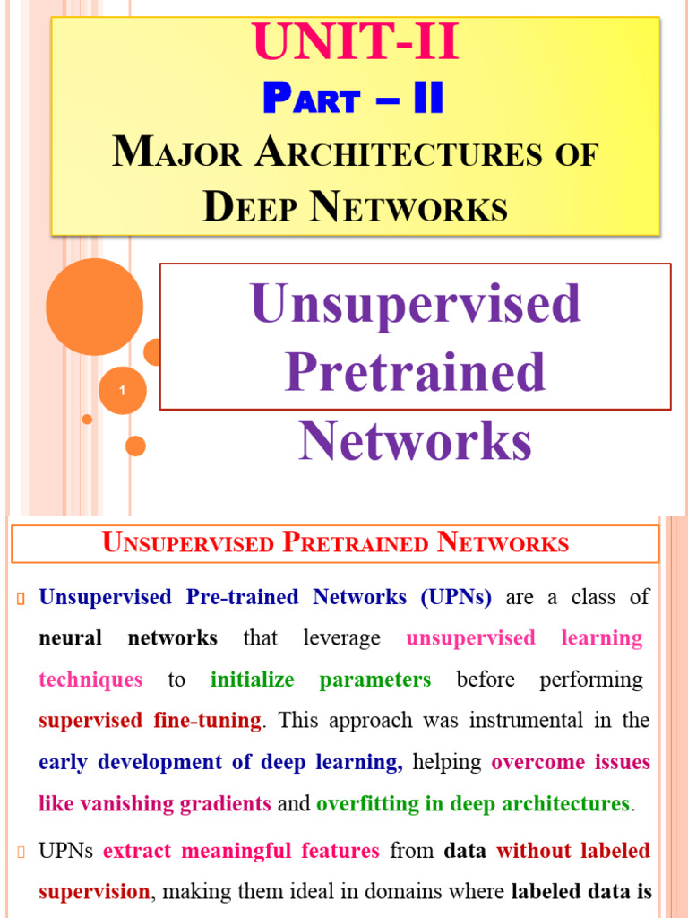 Unsupervised Pretrained Networks Overview | PDF | Cognitive Science ...