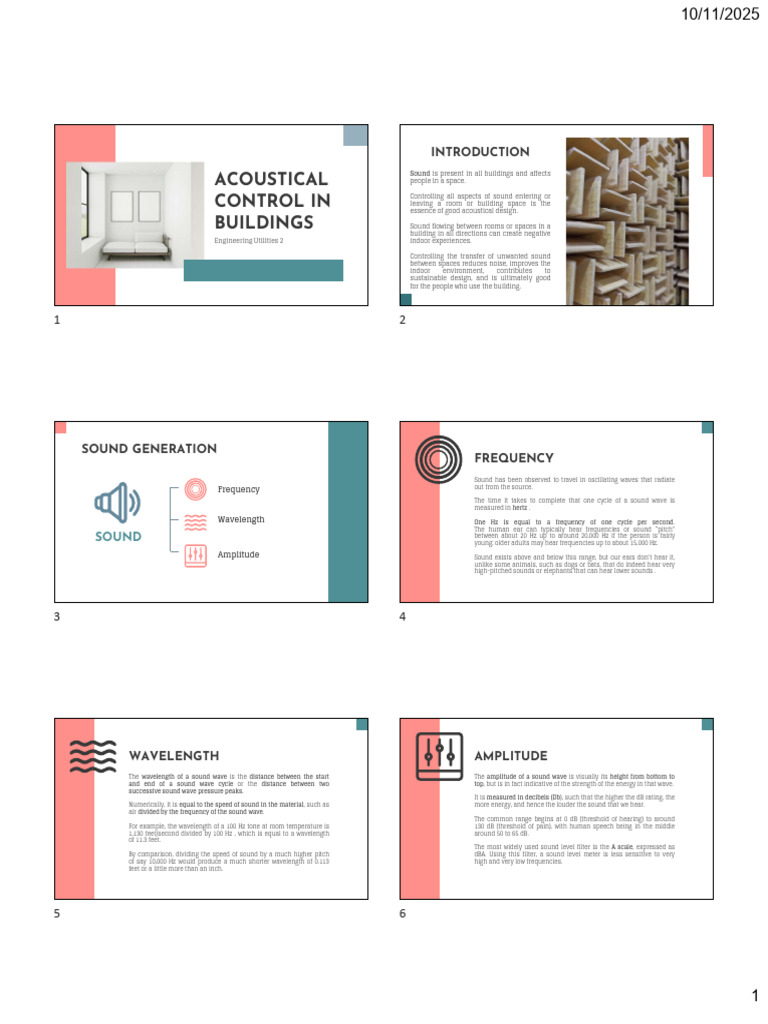 Acoustical Control in Building Design | PDF | Sound | Acoustics