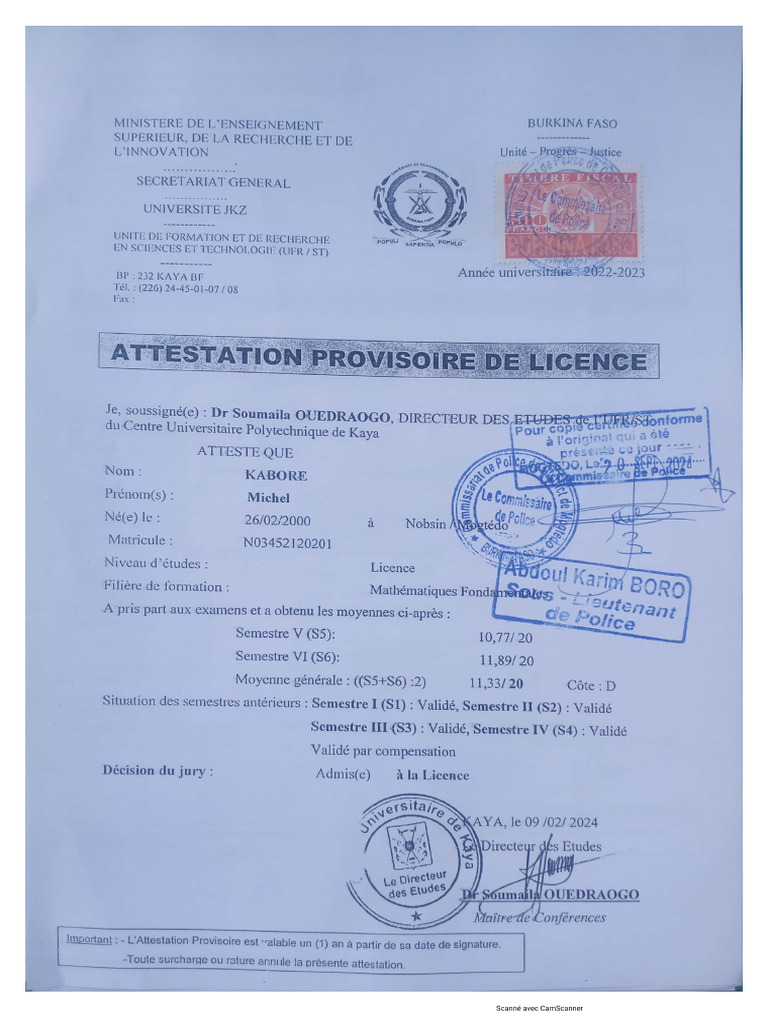 Attestation Scan | PDF