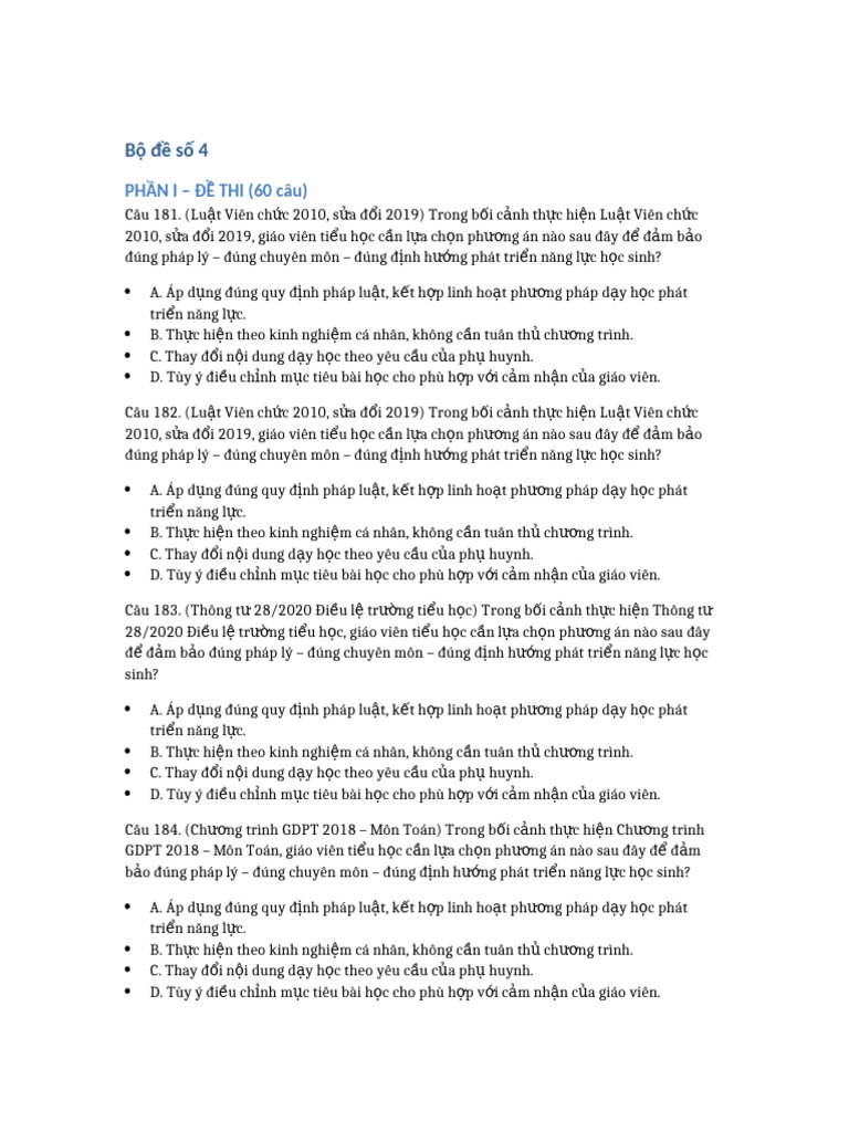 Bo de So 4 | PDF