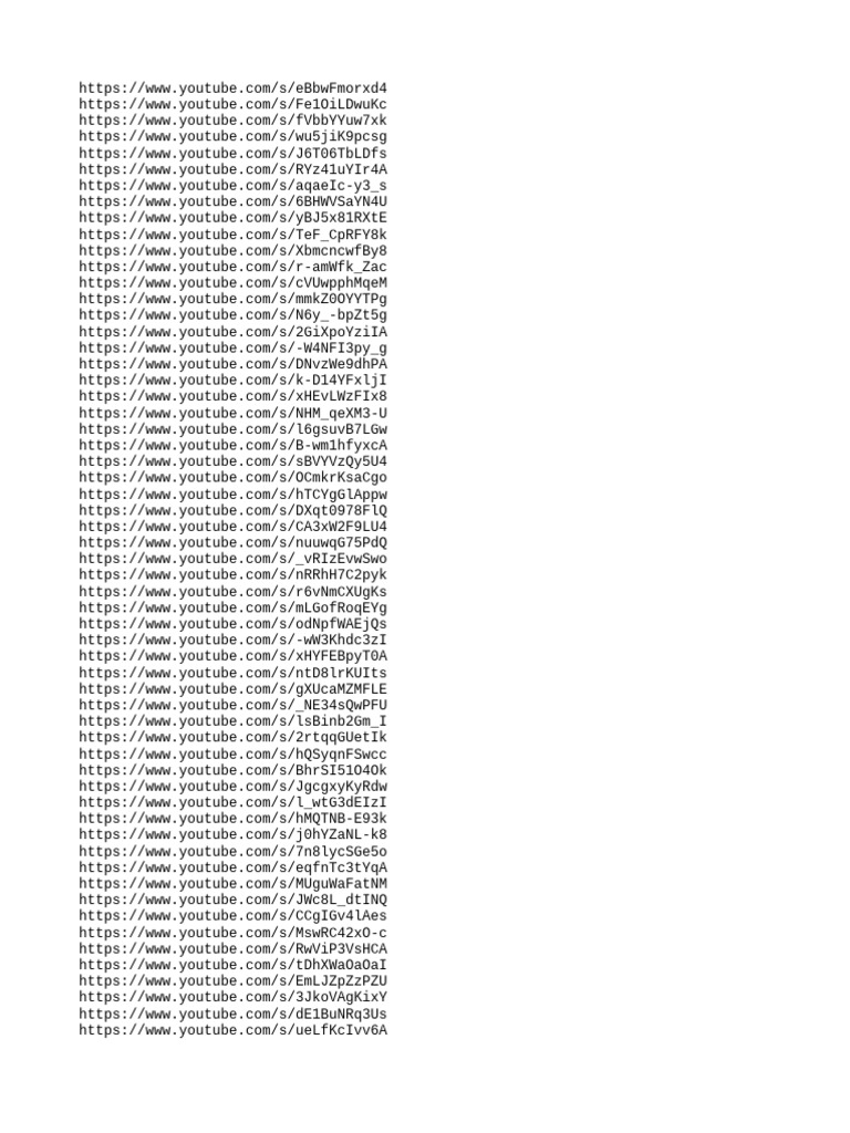YouTube Video Links Collection | PDF