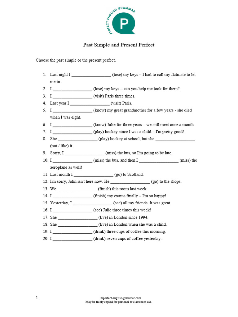 Present Perfect or Past Simple 2 | PDF | Chess Openings | Chess Theory