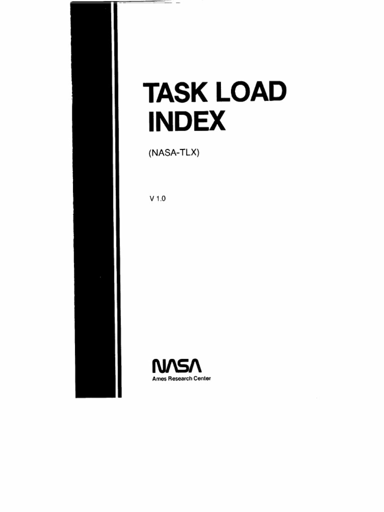 NASA Task Load Index (TLX) Guide | PDF | Workload | Computer File