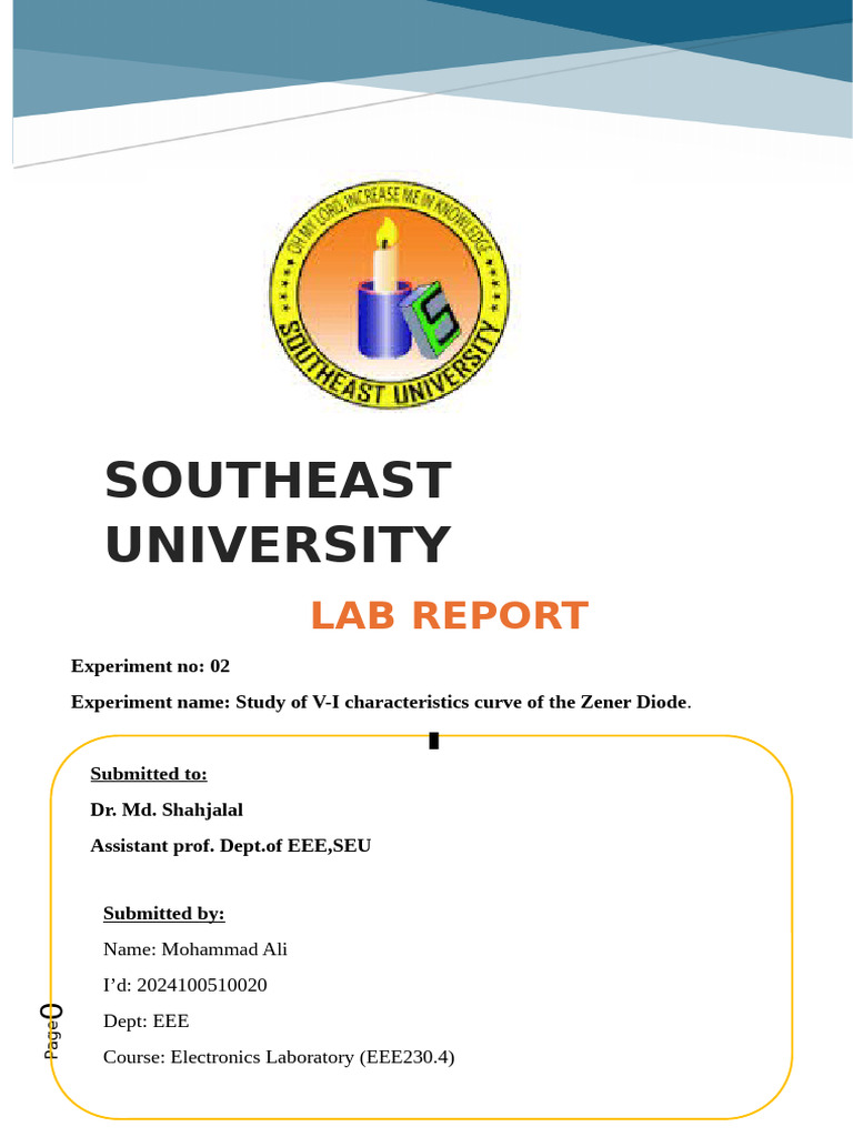 Lab Report - 02 | PDF | P–N Junction | Diode