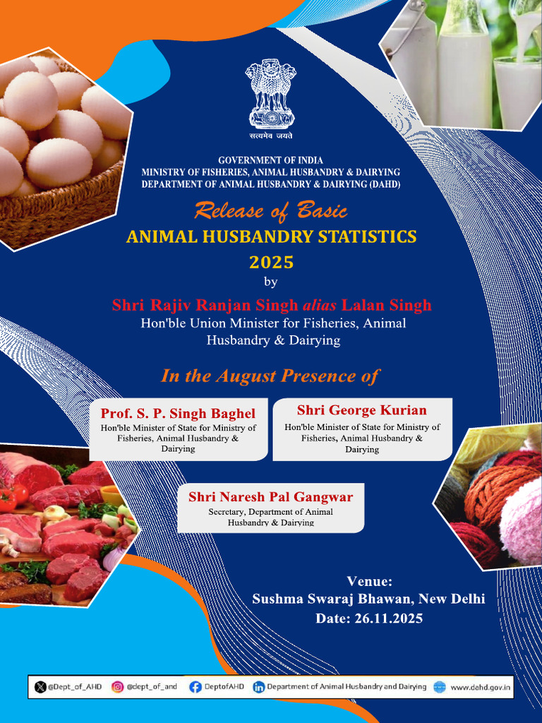 Eye Opener: Brochure of Basic Animal Husbandry Statistics - 2025 | PDF ...