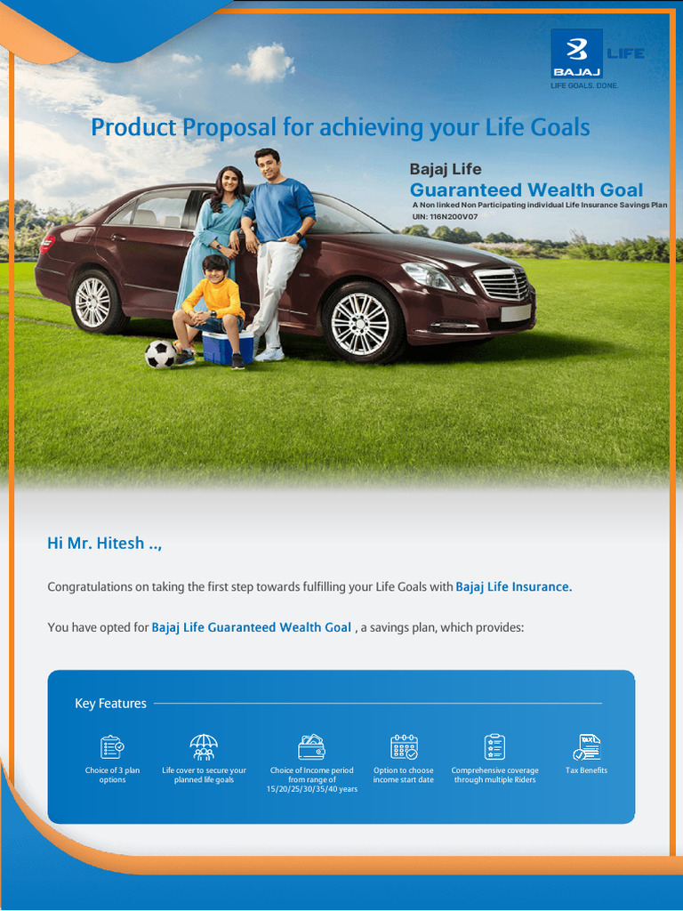 Product Proposal For Achieving Your Life Goals Product Proposal For ...