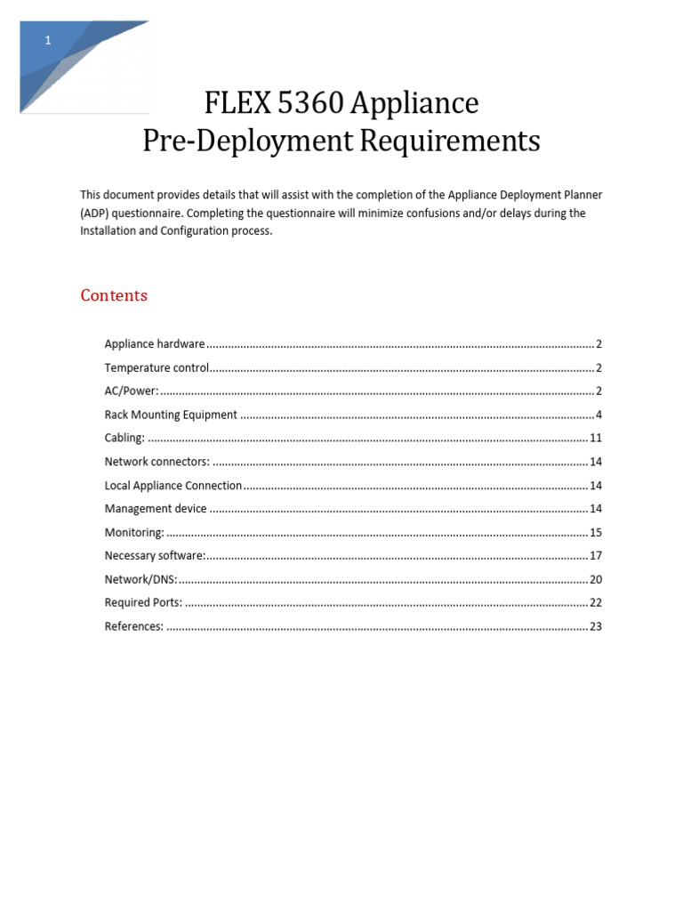 FLEX 5360 Appliance Deployment Guide | PDF | Port (Computer Networking ...