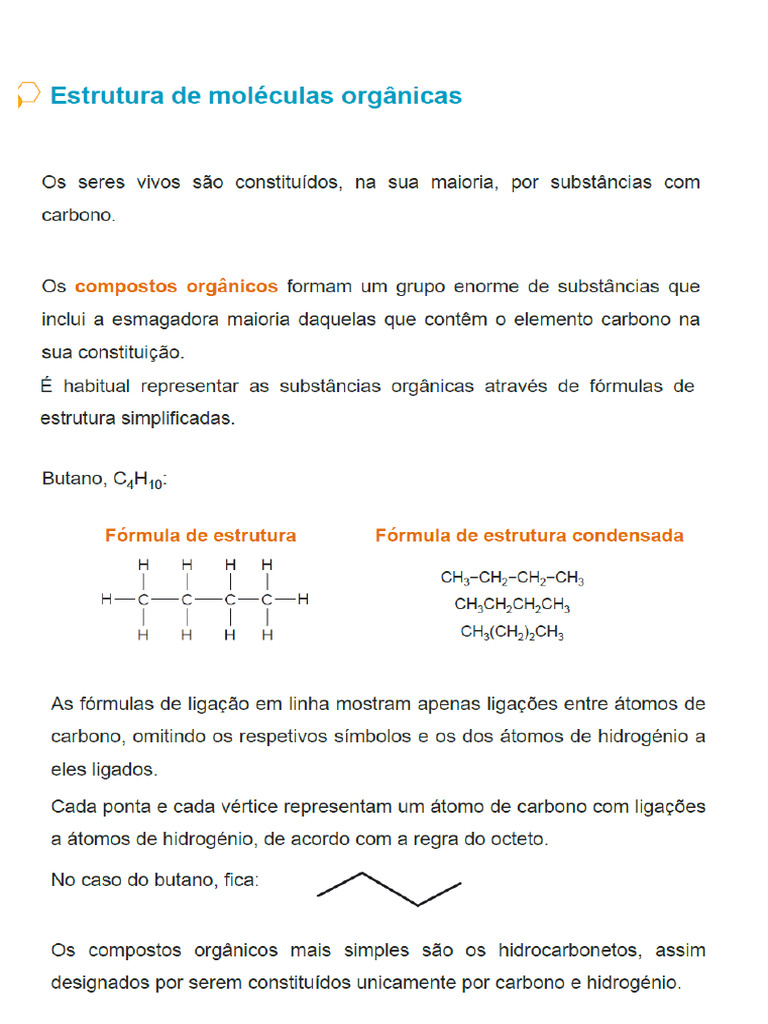 Estrutura de Moléculas Orgânicas | PDF