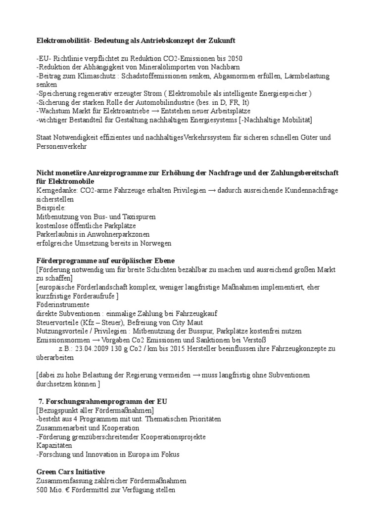 Elektromobilitat In Europa Politischer Kontext
